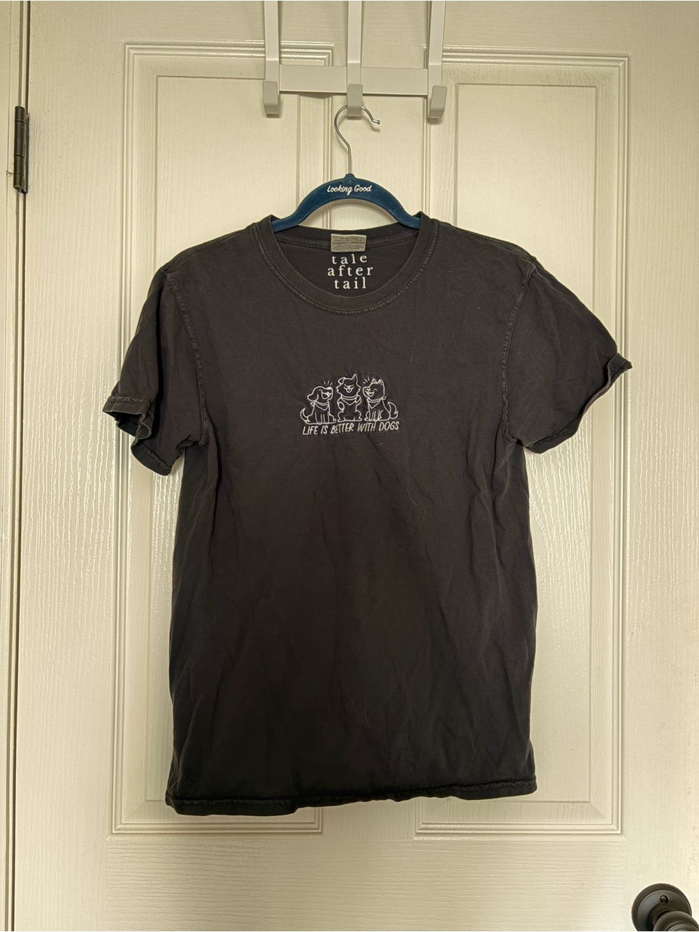 Life is Better With Dogs Embroidered Tee